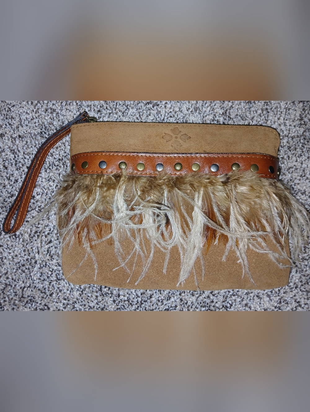 PATRICIA NASH genuine suede wristlet Purse